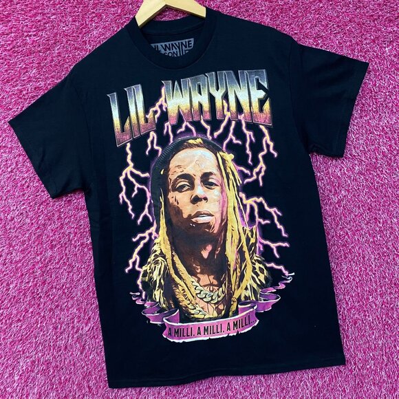 Reason Lil Wayne A Milli Lightning Black T-Shirt Medium - Picture 3 of 4